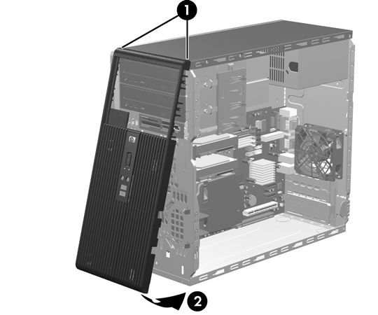 Rimontaggio del frontalino Collocare lo chassis in posizione diritta.