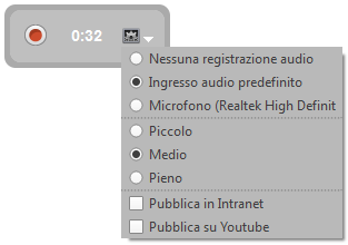 11 Il menu Sankore Pubblica su Youtube se selezionato consente di pubblicare direttamente il video nel proprio account Youtube/Google Se entrambi i segni di spunta sono deselezionati al termine della