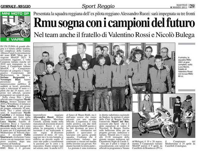 IL GIORNALE DI REGGIO Gruppo Unica SpA articolo dell 8