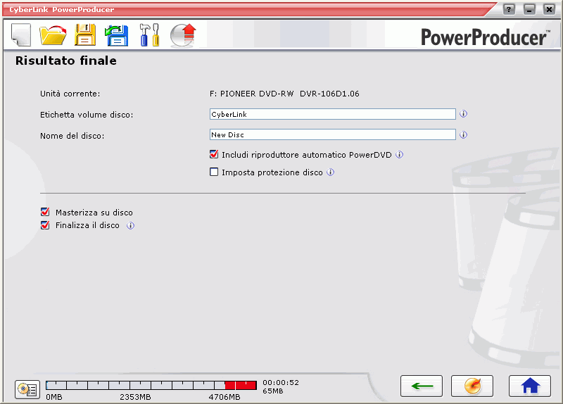 CyberLink PowerProducer Fare clic su per aprire il cassetto dell unità disco. 4.