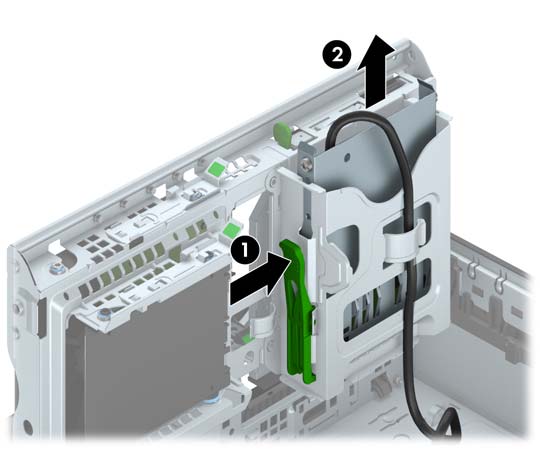 8. Scollegare i cavi dell'unità dalla parte posteriore oppure, se si rimuove un lettore di schede di memoria, scollegare i cavi USB dalla scheda di sistema come indicato nelle illustrazioni di