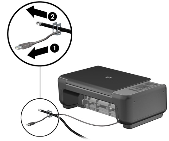 4. Utilizzare il sostegno fornito nel kit per fissare gli altri dispositivi periferici posizionando il cavo del