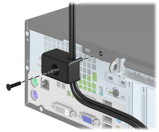 6. Allentare completamente la vite a testa zigrinata che fissa il pannello di accesso allo chassis (1) per rimuoverla estrarla dal pannello di