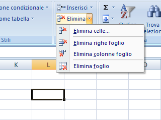 Lavorare con le celle Cancellare celle, righe o colonne Per cancellare delle celle, righe o colonne Selezionare le celle, righe o colonne da eliminare per eliminare una colonna o una riga non è