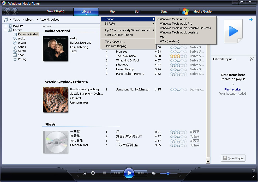 4.2.4 Copia di canzoni da un CD Se si desidera trasferire file musicali da un CD al lettore, è necessario prima creare una copia digitale della musica sul computer.