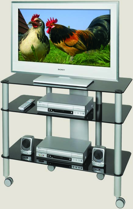 8 Mobili in cristallo per TV di medie e grandi dimensioni dotati di canalina passacavi 92 KA L: 92 cm - P: 40
