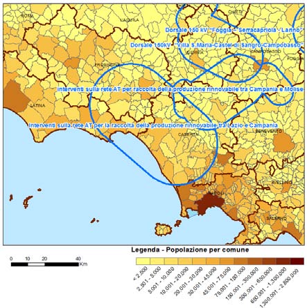 Provincia interessata Totale Caserta 1.670,5 2.649,6 Frosinone 988,7 3.246,3 Latina 422,9 2.255,1 Isernia 65,8 1.533,7 Napoli 3,9 1.