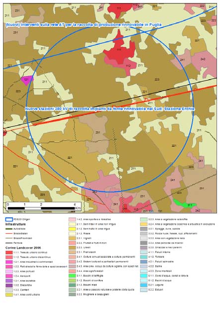 Nome Comune interessata Totale Abitanti (2010) Erchie 40,7 89,2 8.947 Manduria 36,2 178,1 31.843 Avetrana 18,0 73,2 7.079 Torre Santa Susanna 1,8 55,1 10.552 San Pancrazio Salentino 1,7 56,0 10.