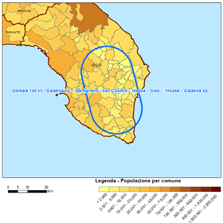 Figura - Localizzazione dei SIC e ZPS e delle Aree Ramsar Figura - Ampiezza demografica dei comuni Tabella - Province interessate dall area di studio Provincia interessata Totale Lecce 1.012,2 2.