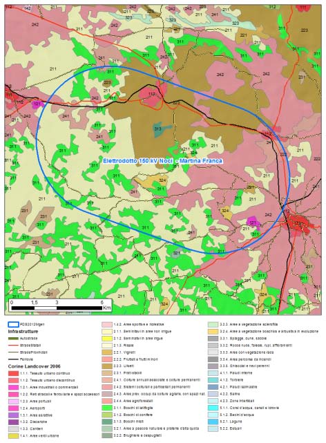 Tabella - Province interessate dall area di studio Provincia interessata Totale Taranto 96,0 2.466,2 Bari 54,0 3.