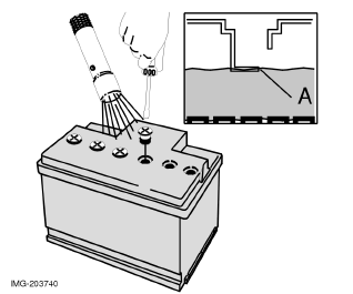 Utilizzare solo acqua distillata o deionizzata (acqua per batterie). NOTA! Le batterie esauste devono essere smaltite nel rispetto dell ambiente in quanto contengono piombo.