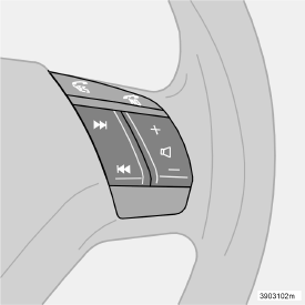 Telefono (optional) Altre informazioni Radio/Telefono I quattro pulsanti inferiori nella tastierina al volante sono comuni a radio e telefono.