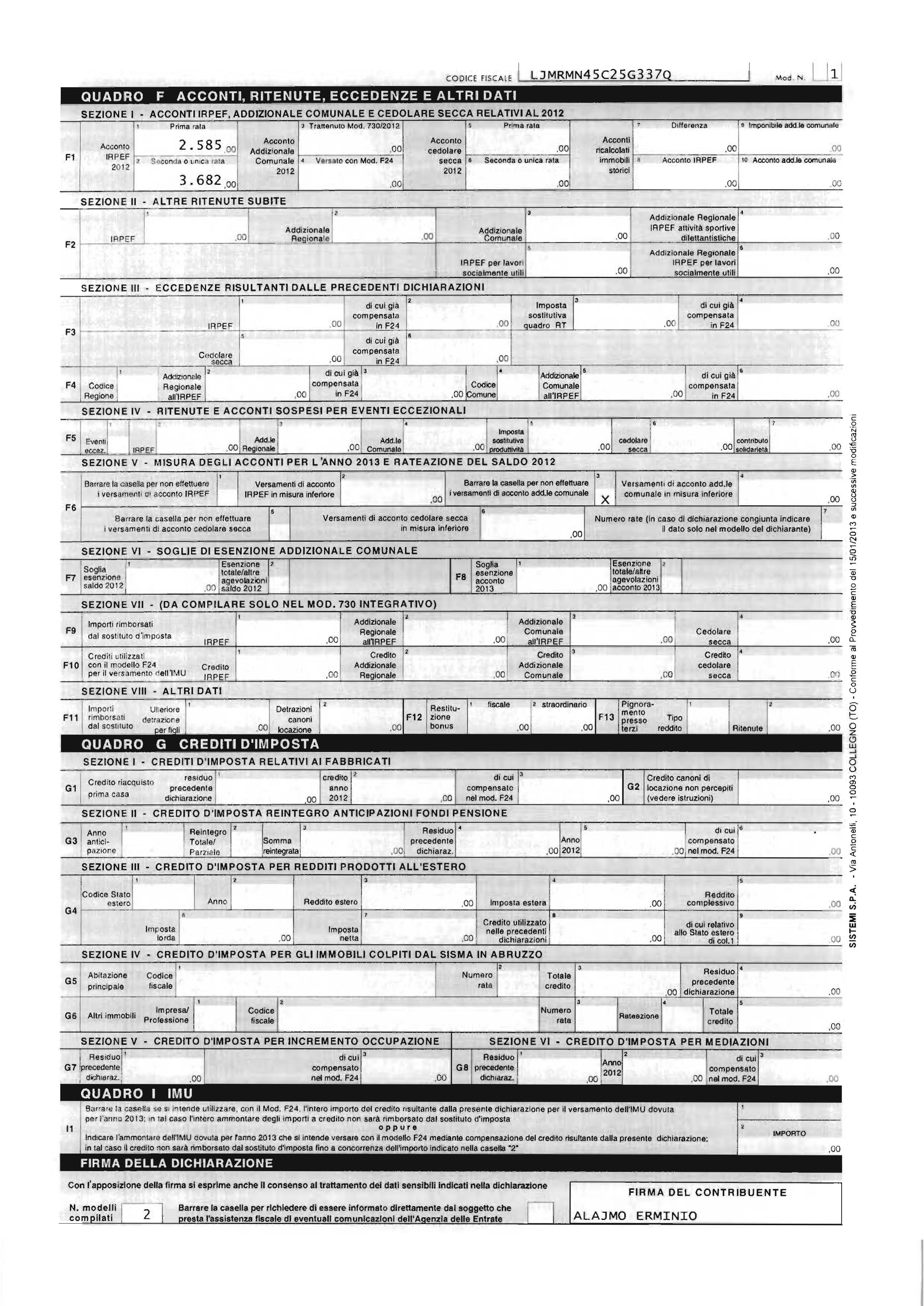 QUAR F ACCNT RTNUT CCNZ ALTR AT C C FSCAl L=JM::RMN45=C=25G=3=37Q SZN ACCNTRPF AZNAL CMUNAL CLAR SCCA RLATV AL 2012 Prima rata 'J Traeul Md 730/2012 Pf'a ala ifferea mpibile addje cmu91 Acct Acct