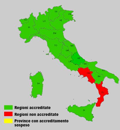 5 MALATTIA VESCICOLARE DEL SUINO Figura 2: Mappa delle Regioni italiane