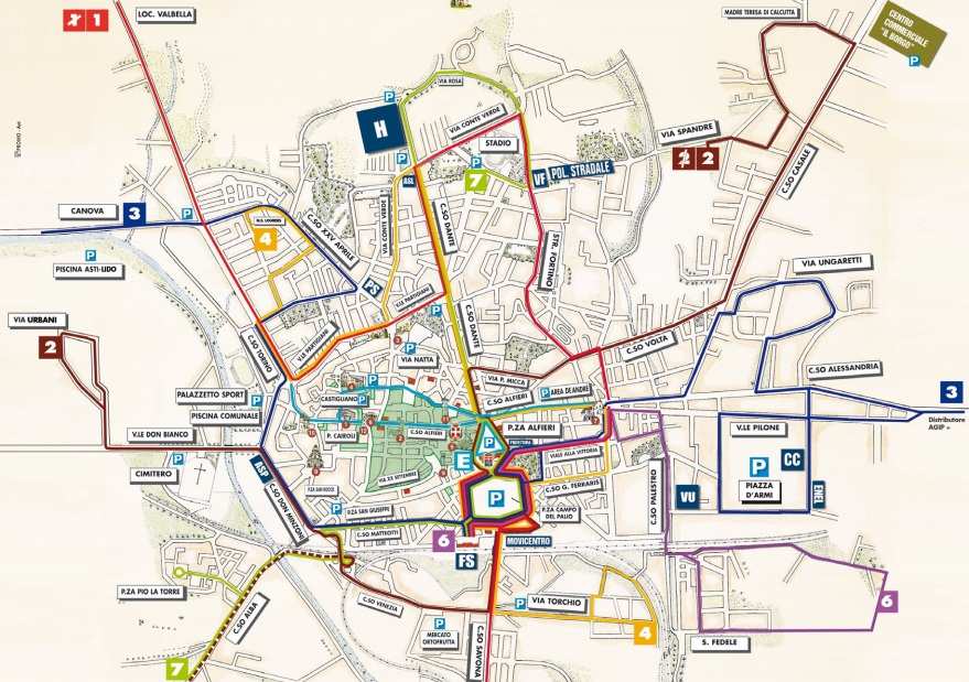 12.1 Planimetria del trasporto pubblico urbano 1 11 Annex III: Trasporto Pubblico Urbano ed Extra