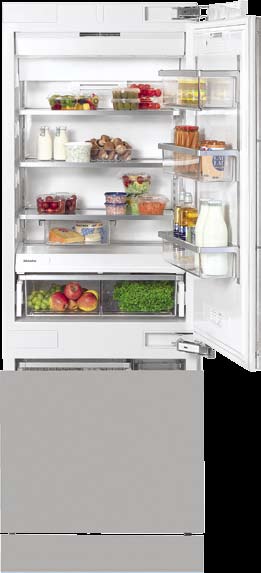 MasterCool h 213,4 cm FRIGO-CONGELATORI KF 18xx Vi Design esclusivo con interni non sagomati più semplici da pulire Regolazione altezza facilitata per ripiani interni e balconcini porta KF 1801 vi