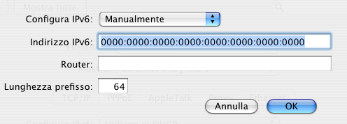 2001:db8:0:0:a9::1 Notazione /nn per la rappresentazione di prefissi: 2001:db8::/32 (prefisso di 32 bit): da 2001:db8:0:0:0:0:0:0 a