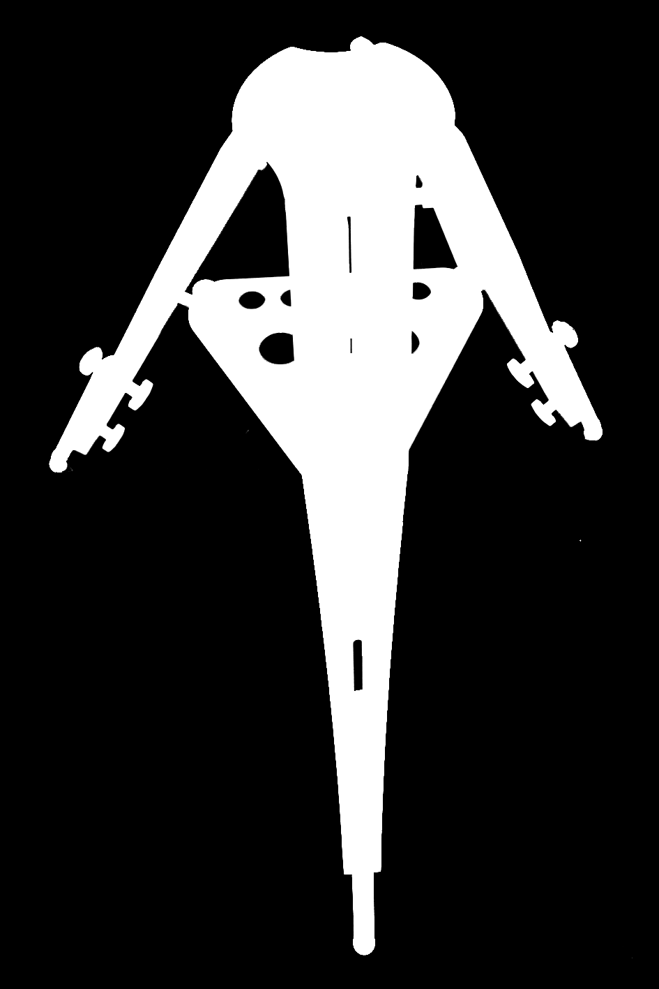 Le tre viti di fissaggio (3) sono usate per fissare la flangia di base a un treppiede o a una colonna. Fig. 4.