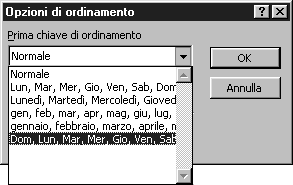 Ordinare e filtrare i dati Ordinare in base a un elenco personalizzato 1 Seleziona le celle che vuoi ordinare. 2 Seleziona Ordina dal menu Dati.