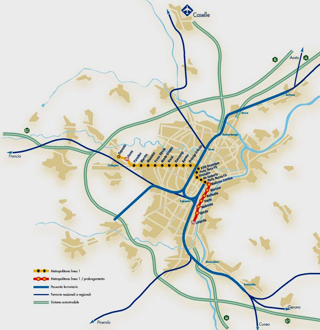 Linea 1 della Metropolitana La costruzione della Metropolitana Automatica di Torino si inserisce nel programma di miglioramento del sistema di trasporto pubblico dell area metropolitana di Torino che