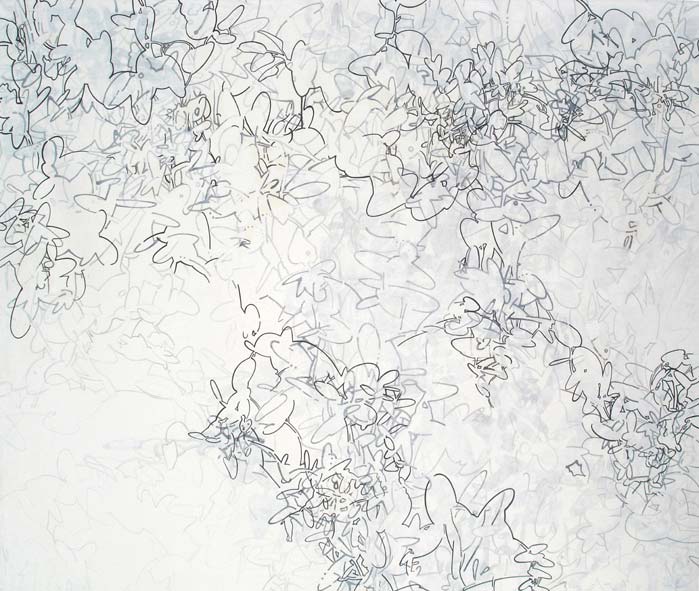 Senza titolo, 2004, acrilico su tela, 140 x 160 cm.