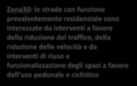 15 Città 30 e Zone 30 Densità abitativa Città 30: ambito entro il quale è praticabile l adozione diffusa del limite di velocità a 30 km/h.