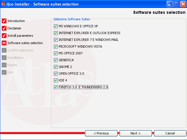 Nella successiva schermata cliccare su Next e selezionare tutte le software suite a disposizione (Fig.7). Dopo aver cliccato nuovamente su Next, confermare la selezione cliccando su Install Fig.