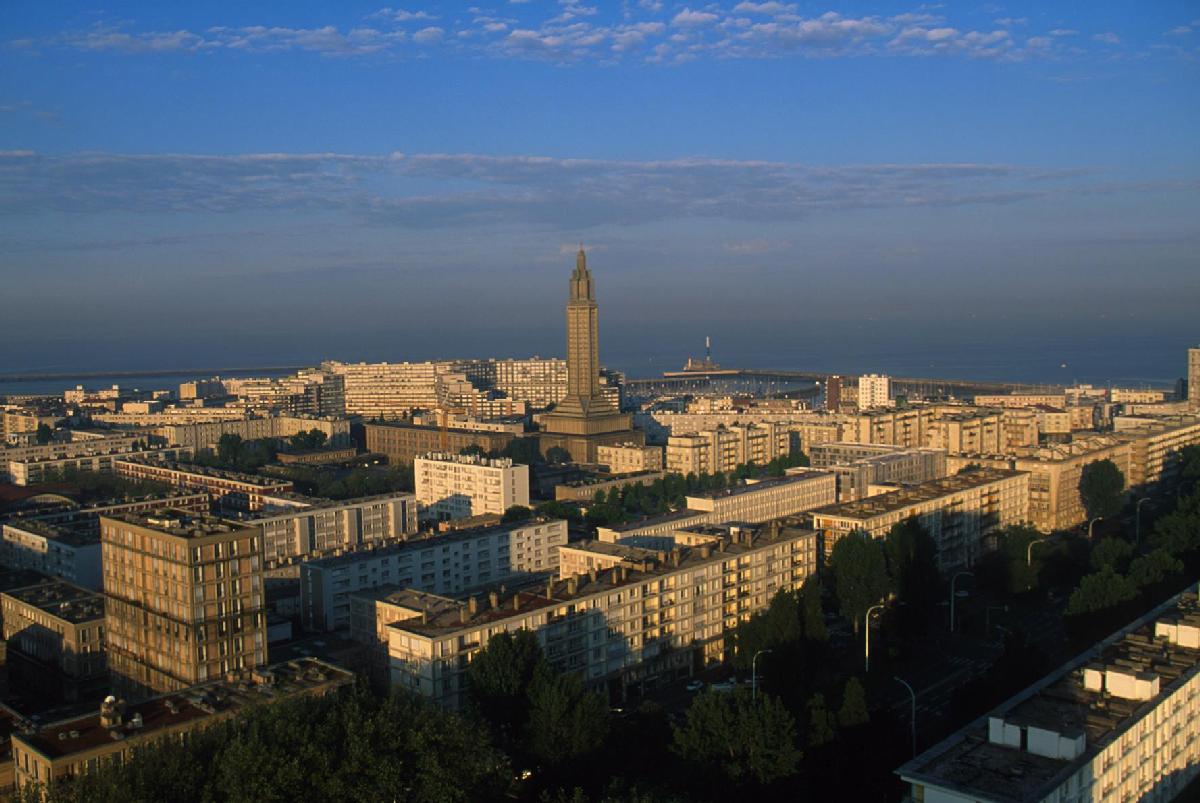 Veduta del centro di Le Havre oggi (dal 2005 patrimonio dell UNESCO in
