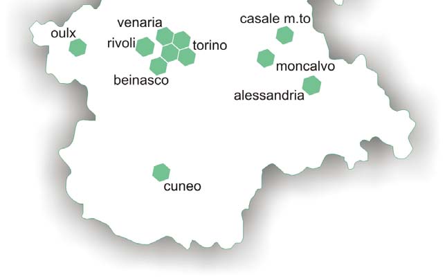 Copertura territoriale REGIONE PIEMONTE Provincia di: TORINO 8 NOVARA 4