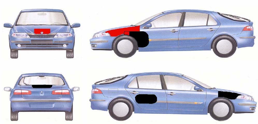 17 Individuazione delle varianti Renault Laguna 3 2 1 4