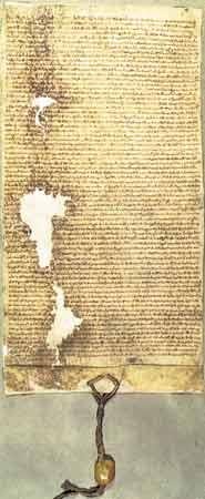 La Magna Charta Libertatum Questo documento può essere considerato la prima forma di Costituzione.