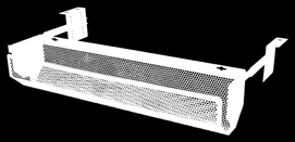 Adatto per 10 cavi con 7 mm di spessore Accesso superiore Protettore e guida cavo in alluminio Adatto per 10 cavi con 7 mm di spessore Accesso superiore Protettore e guida