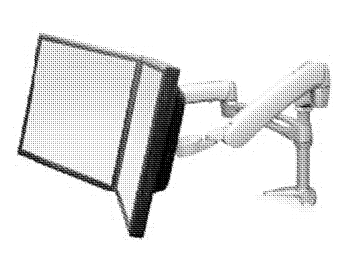 Applicazione da tavolo Serie LX Desk Mount LCD Il braccio di LX include il sistema CF, tecnologia brevettata di movimento di Ergotron.