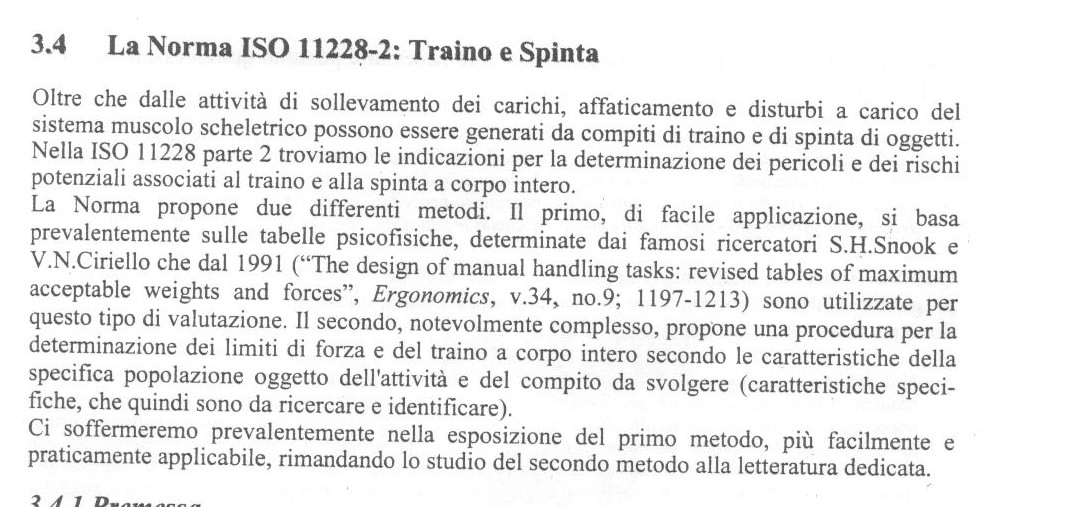 ISISO 11228-2 Movimentazione Traino e Spinta ISO