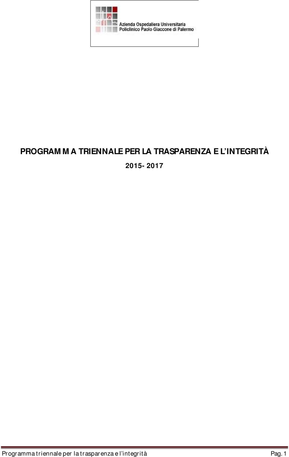 2015-2017 Programma triennale