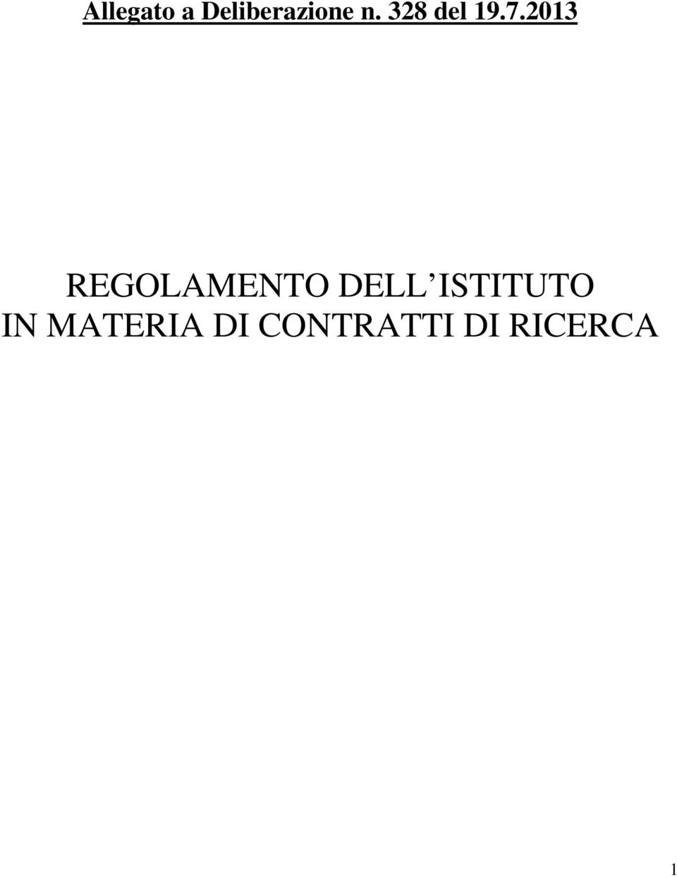 2013 REGOLAMENTO DELL