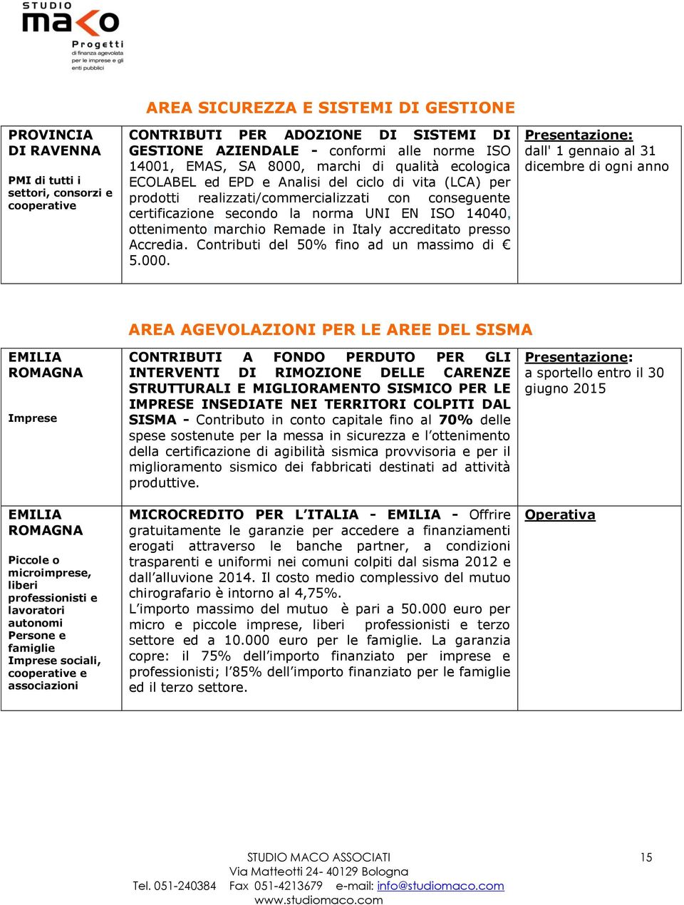 marchio Remade in Italy accreditato presso Accredia. Contributi del 50% fino ad un massimo di 5.000.