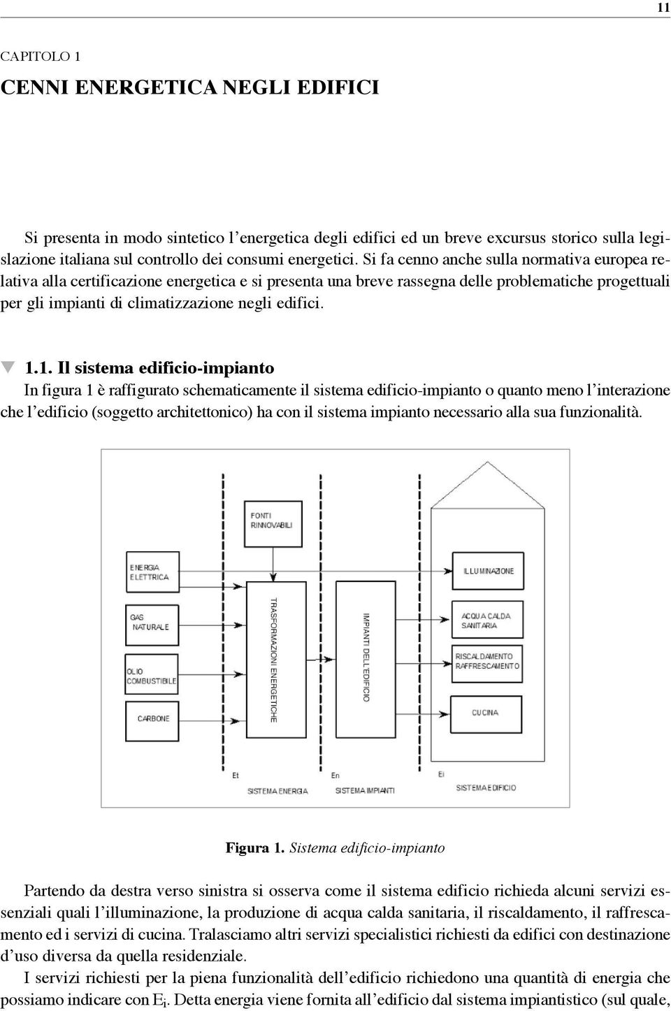 t 1.1. il sistema edificio-impianto In figura 1 è raffigurato schematicamente il sistema edificio-impianto o quanto meno l interazione che l edificio (soggetto architettonico) ha con il sistema