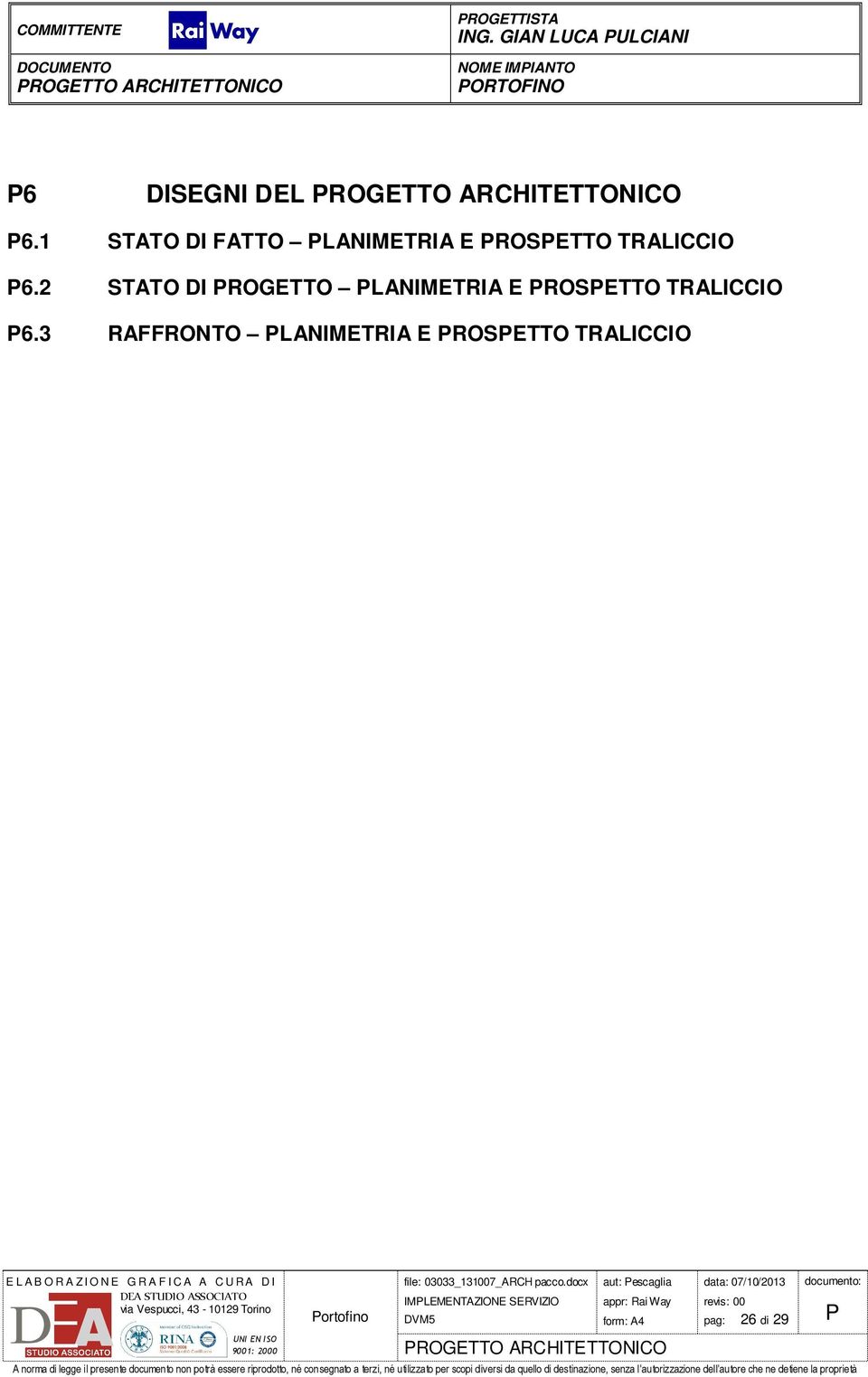 1 STATO DI FATTO LANIMETRIA E ROSETTO TRALICCIO 6.