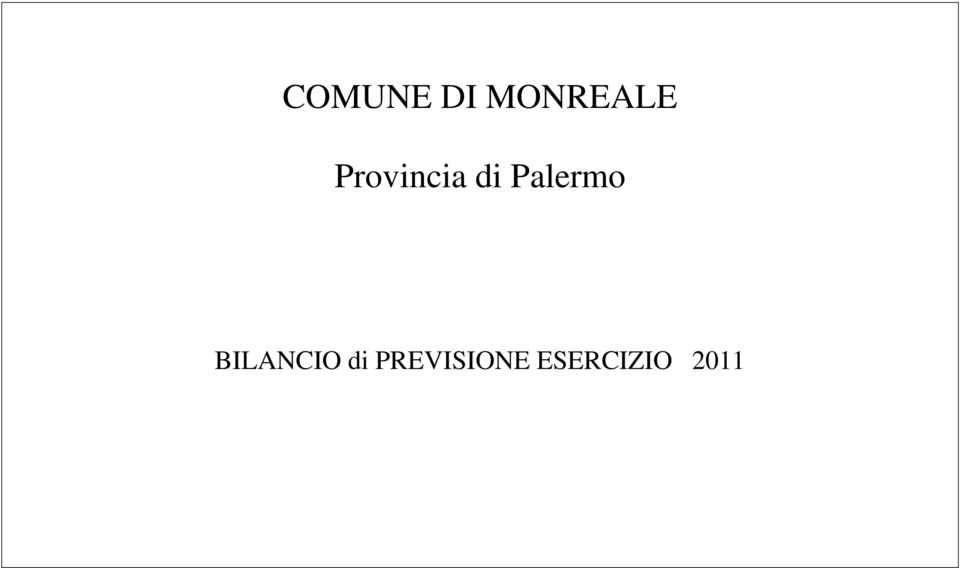 Palermo BILANCIO di