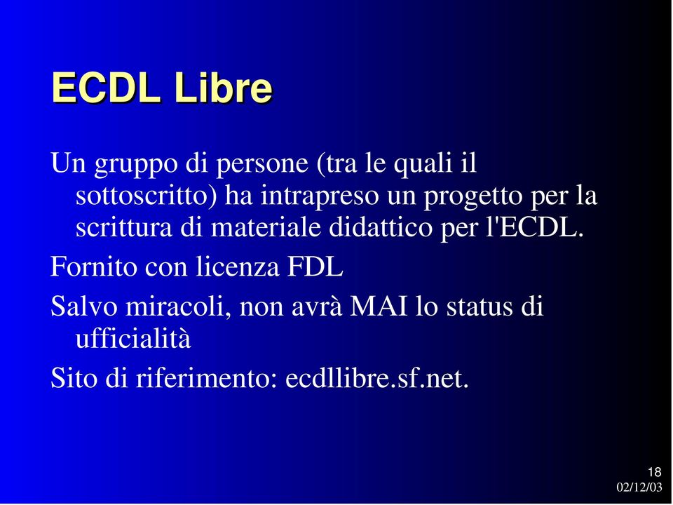 didattico per l'ecdl.