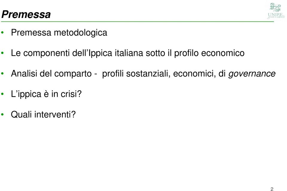 del comparto - profili sostanziali, economici, di