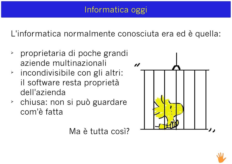 incondivisibile con gli altri: il software resta proprietà