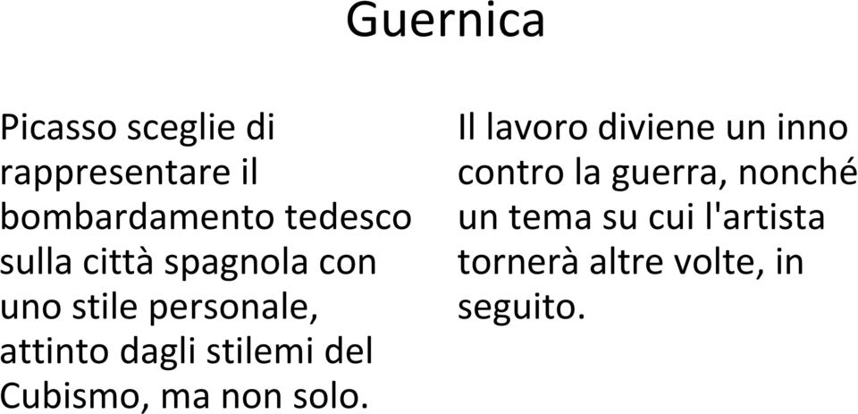 del Cubismo, ma non solo.