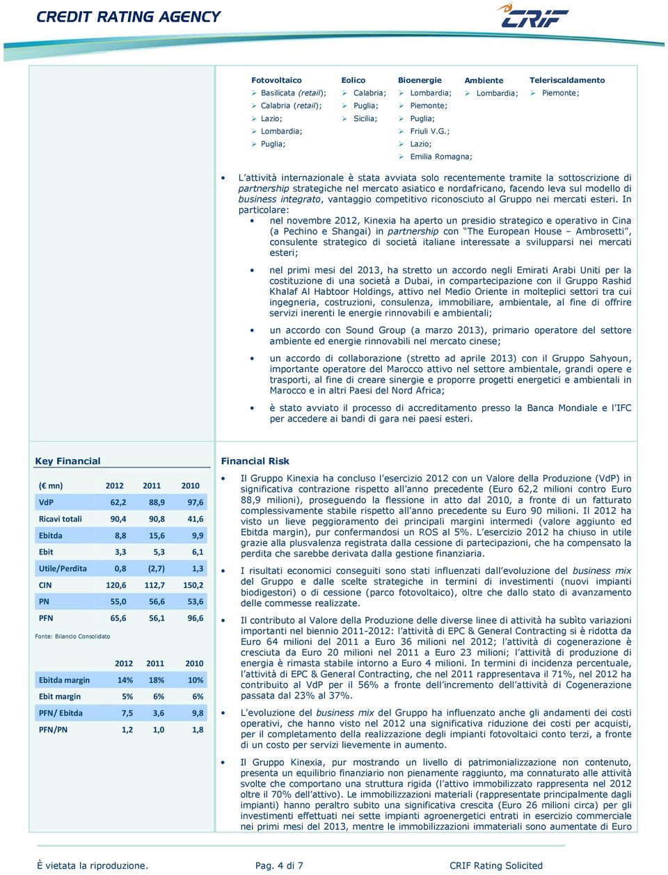 sul modello di business integrato, vantaggio competitivo riconosciuto al Gruppo nei mercati esteri.