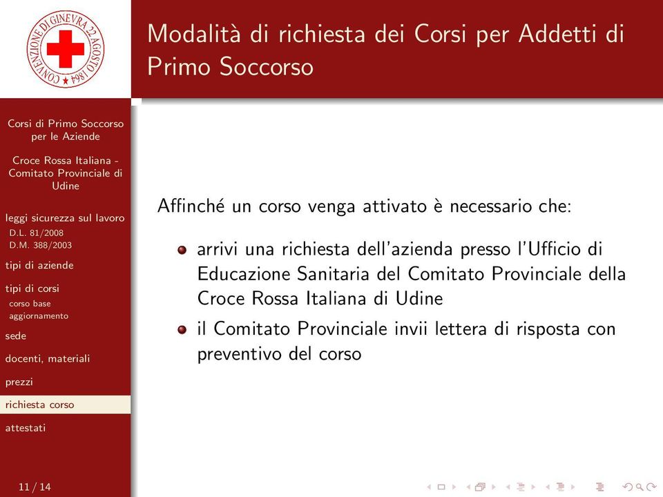 Ufficio di Educazione Sanitaria del Comitato Provinciale della Croce Rossa