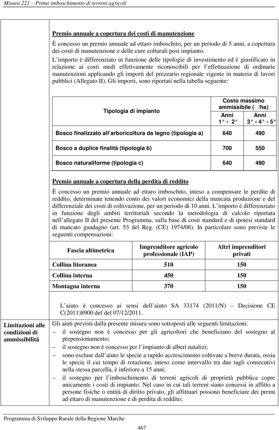 L importo è differenziato in funzione delle tipologie di investimento ed è giustificato in relazione ai costi medi effetivamente riconoscibili per l effettuazione di ordinarie manutenzioni applicando