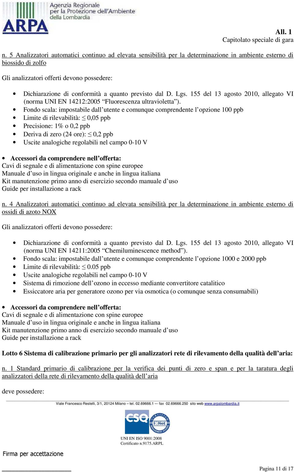 Fondo scala: impostabile dall utente e comunque comprendente l opzione 100 ppb Limite di rilevabilità: 0,05 ppb Precisione: 1% o 0,2 ppb Deriva di zero (24 ore): 0,2 ppb Uscite analogiche regolabili