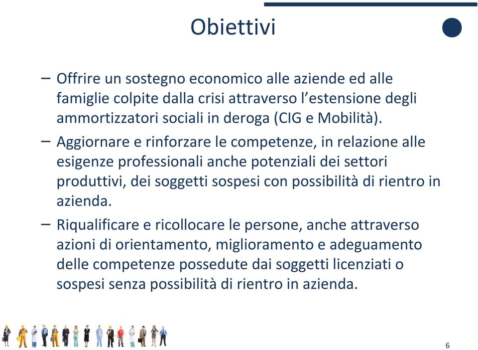 Aggiornare e rinforzare le competenze, in relazione alle esigenze professionali anche potenziali dei settori produttivi, dei soggetti