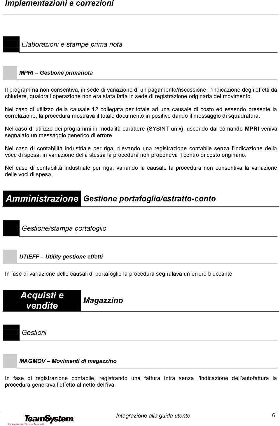 Nel caso di utilizzo della causale 12 collegata per totale ad una causale di costo ed essendo presente la correlazione, la procedura mostrava il totale documento in positivo dando il messaggio di